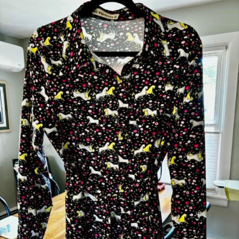 Adorable Horse Button-Up Dress- Never Worn XL